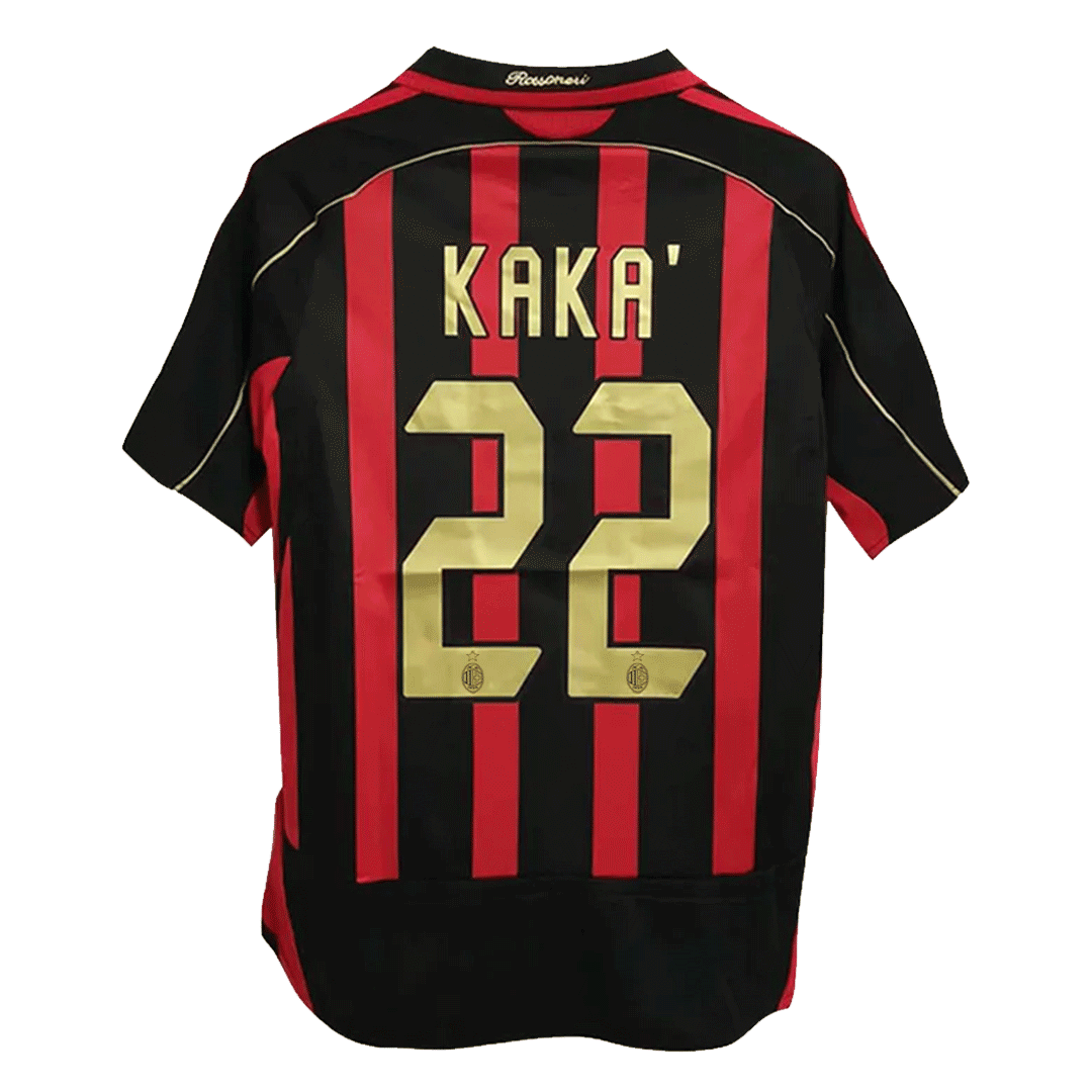 Men S Retro 2006 07 KAKA 22 AC Milan Home Soccer Jersey Shirt Pro