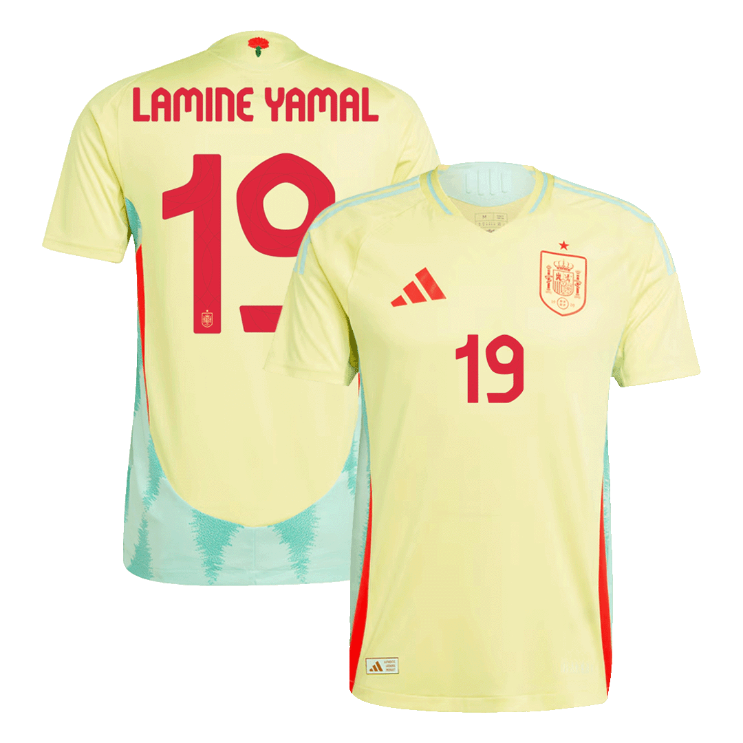 Men S Authentic Lamine Yamal Spain Away Soccer Jersey Shirt