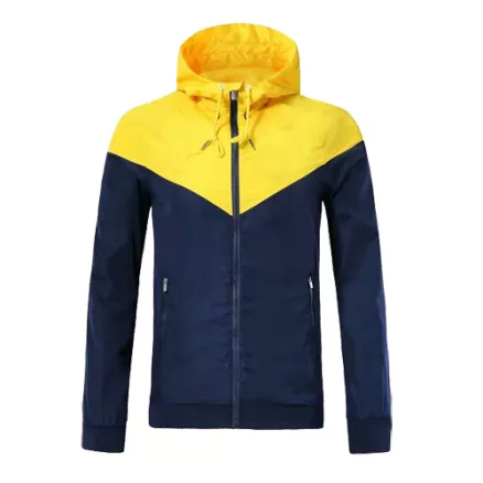 Customize Team Yellow Windbreaker Hoodie Jacket - Pro Jersey Shop