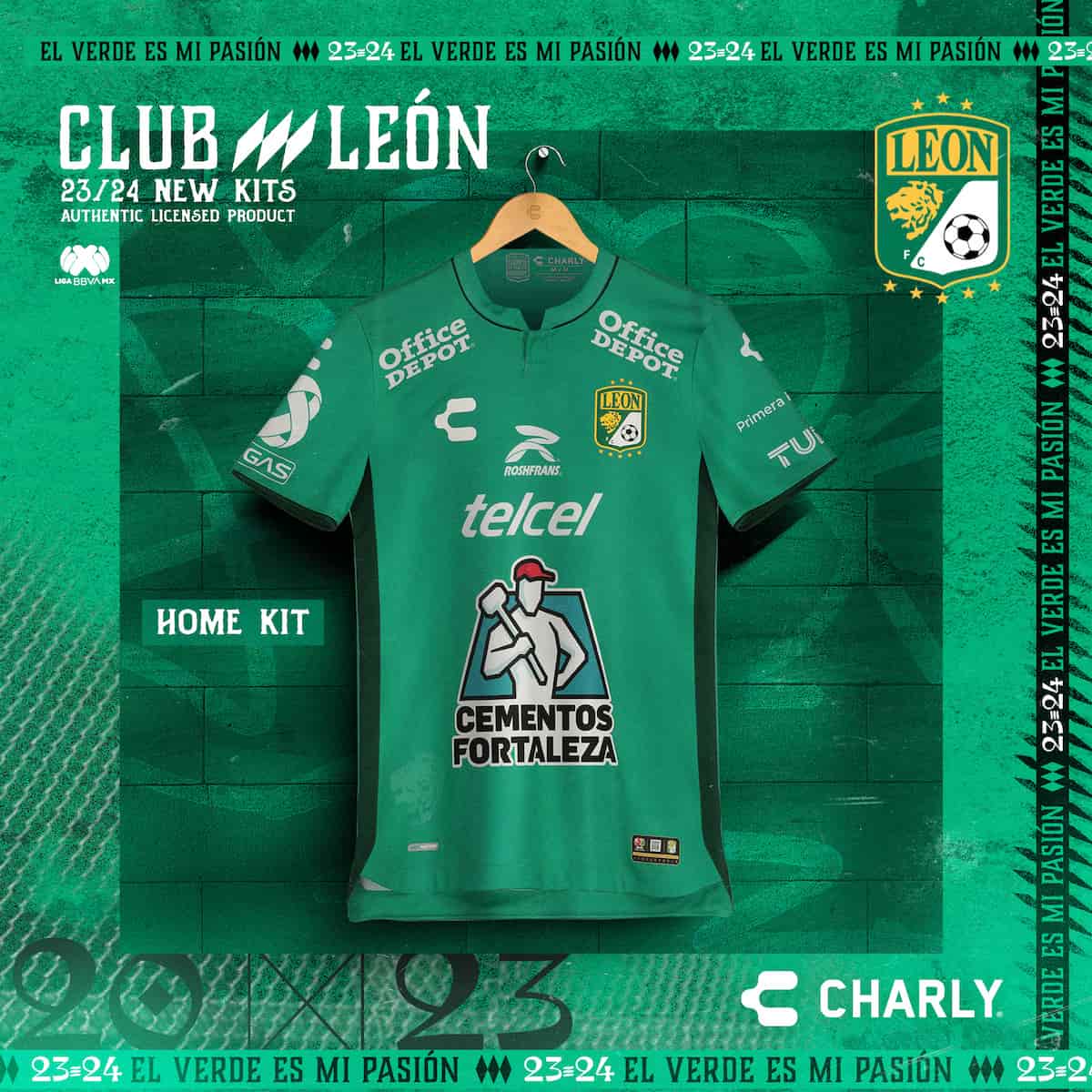 club leon 2023 24 home shirt