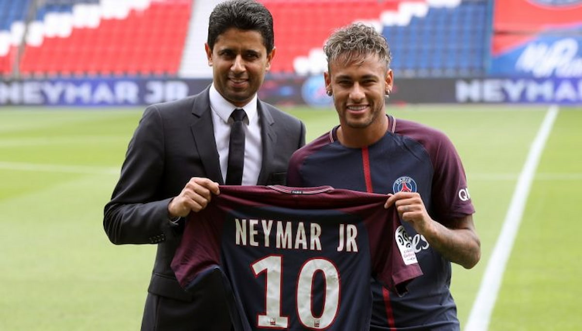 Neymar moved to PSG