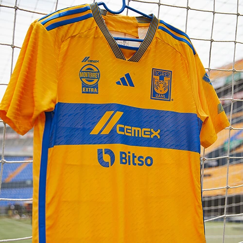 Men's Authentic Tigres UANL Home Soccer Jersey Shirt 2024/25 - Player ...