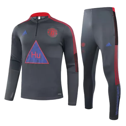 Men's Manchester United Human Race Zipper Tracksuit Sweat Shirt Kit (Top+Trousers) - Pro Jersey Shop