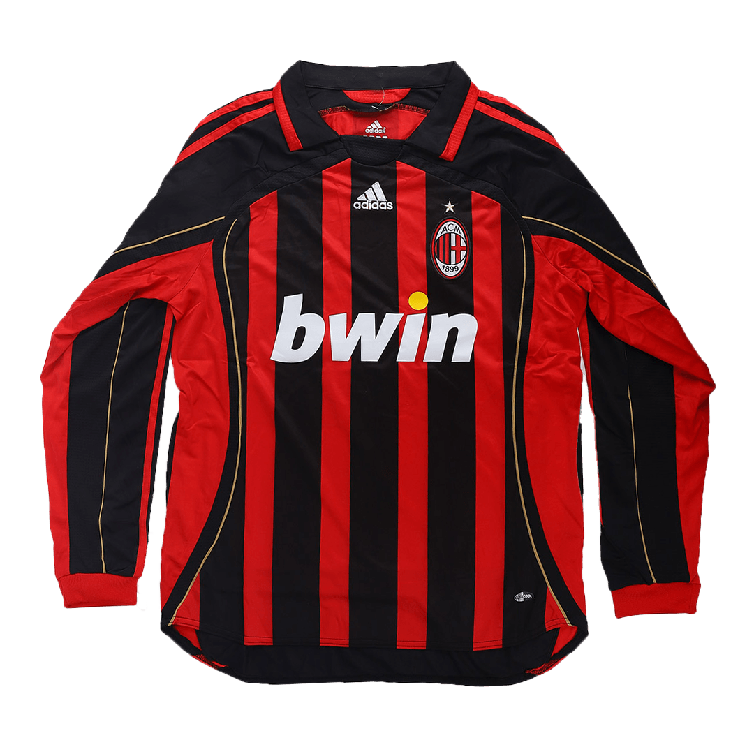 Scherm zwak melk wit Men's Retro 2006/07 Replica AC Milan Home Long Sleeves Soccer Jersey Shirt  Adidas | Pro Jersey Shop
