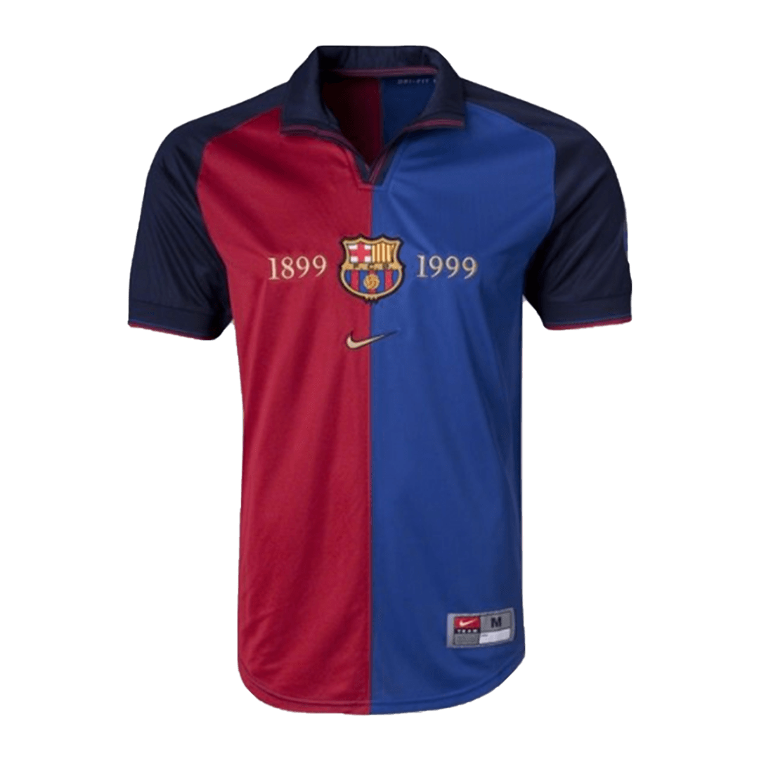 expedido declaración inundar Men's Retro 1999/00 Barcelona Home 100-Years Anniversary Soccer Jersey  Shirt Nike | Pro Jersey Shop