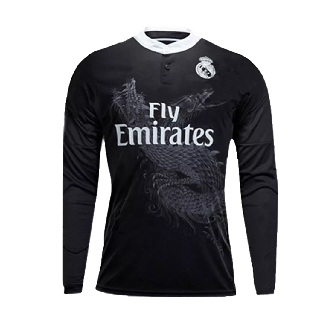 Men's Retro 2014/15 Replica Real Madrid Away Long Sleeves Soccer Jersey Shirt Adidas - Pro Jersey Shop