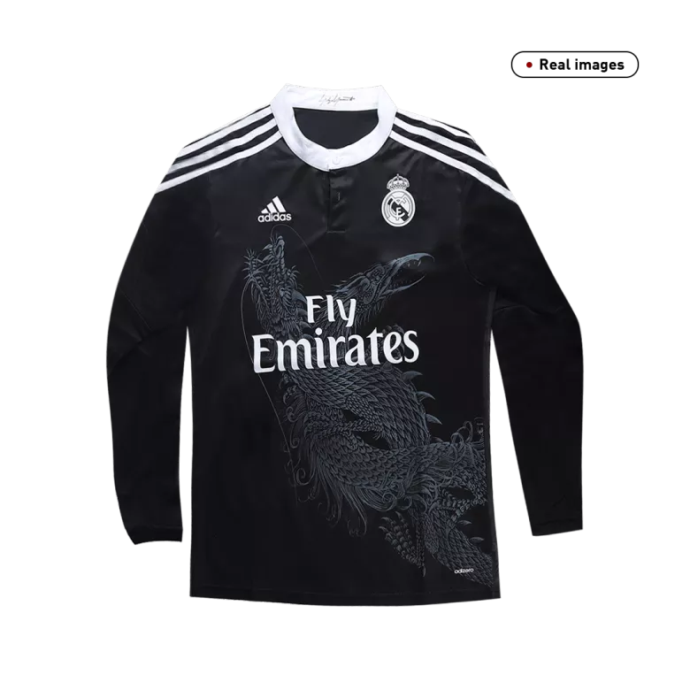 Men's Retro 2014/15 Real Madrid Away Long Sleeves Soccer Jersey Shirt - Fan Version - Pro Jersey Shop