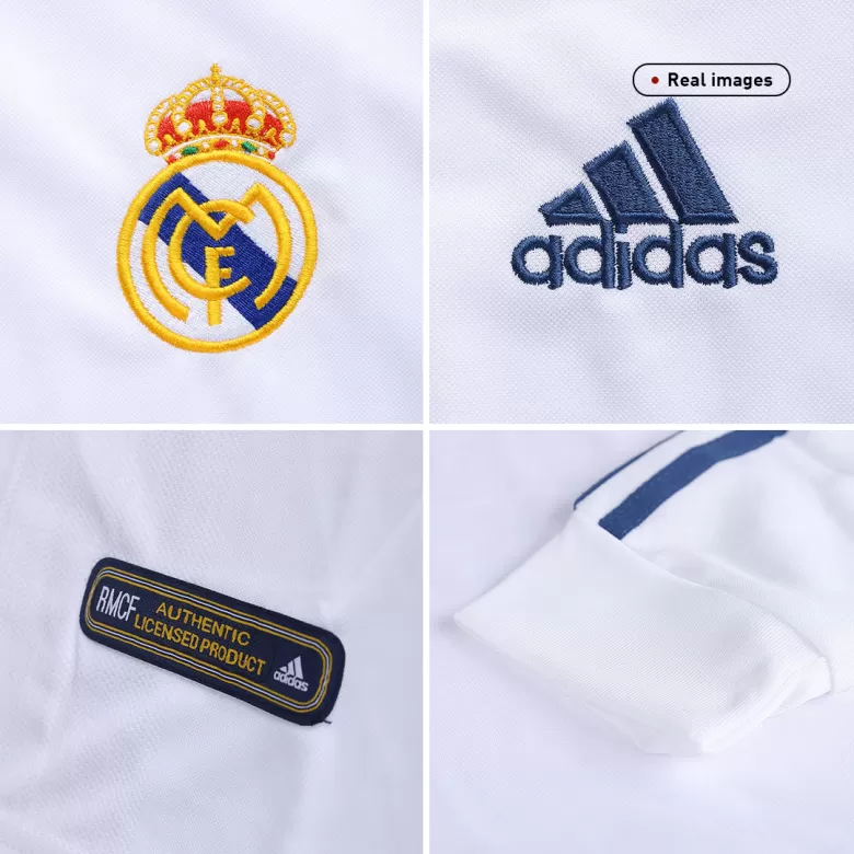 Men's Retro 2001/02 Real Madrid Home Long Sleeves Soccer Jersey Shirt - Fan Version - Pro Jersey Shop