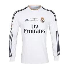 Men's Retro 2013/14 Replica Real Madrid Home Long Sleeves Soccer Jersey Shirt Adidas - Pro Jersey Shop