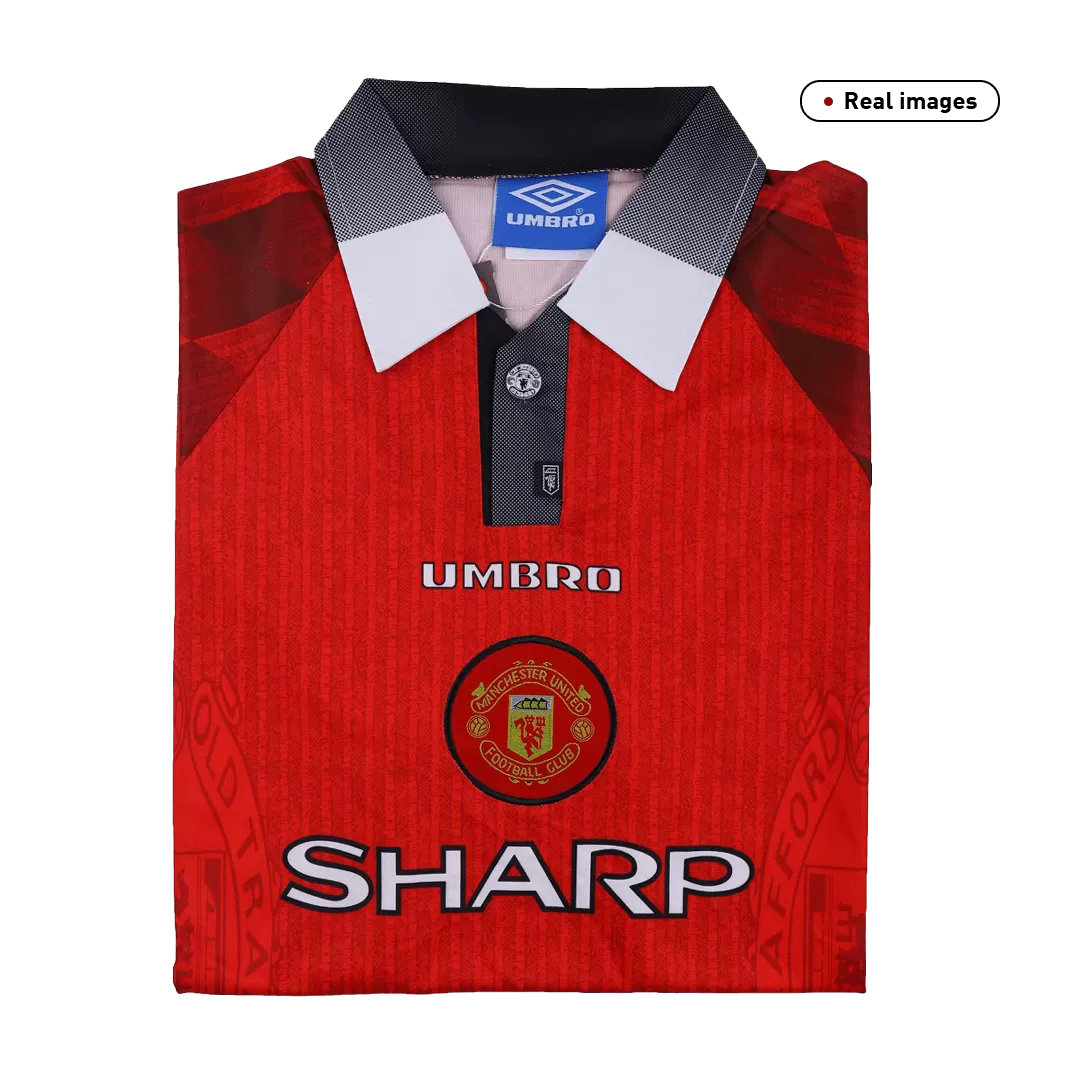 Men's Retro 1996/97 Manchester United Home Soccer Jersey Shirt