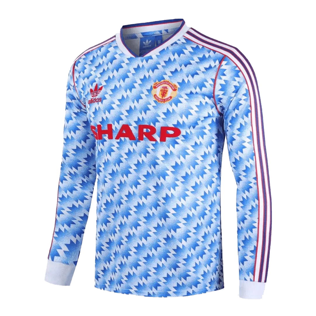 Men's Retro 1990/92 Manchester United Away Long Sleeves Soccer Jersey Shirt Adidas | Pro Shop