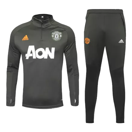 Men's Manchester United Zipper Tracksuit Sweat Shirt Kit (Top+Trousers) 2020/21 - Pro Jersey Shop