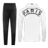 20/21 PSG White Hoodie Training Kit(Jacket+Trouser) - Pro Jersey Shop