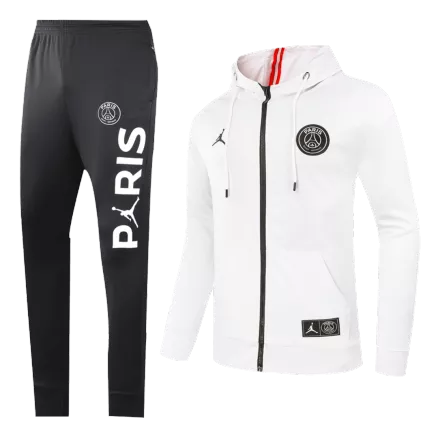 20/21 PSG White Hoodie Training Kit(Jacket+Trouser) - Pro Jersey Shop