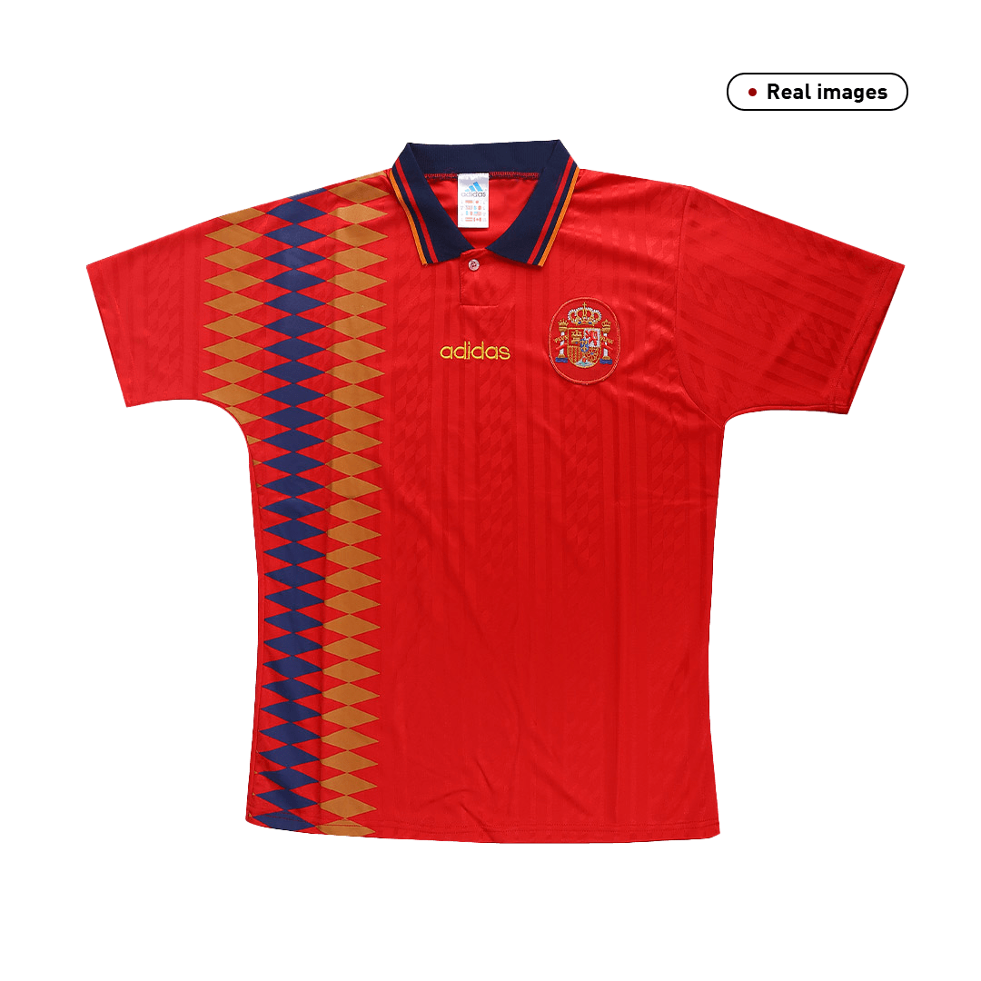 Men's 1994 Spain Home Soccer Jersey Shirt Adidas | Pro Jersey