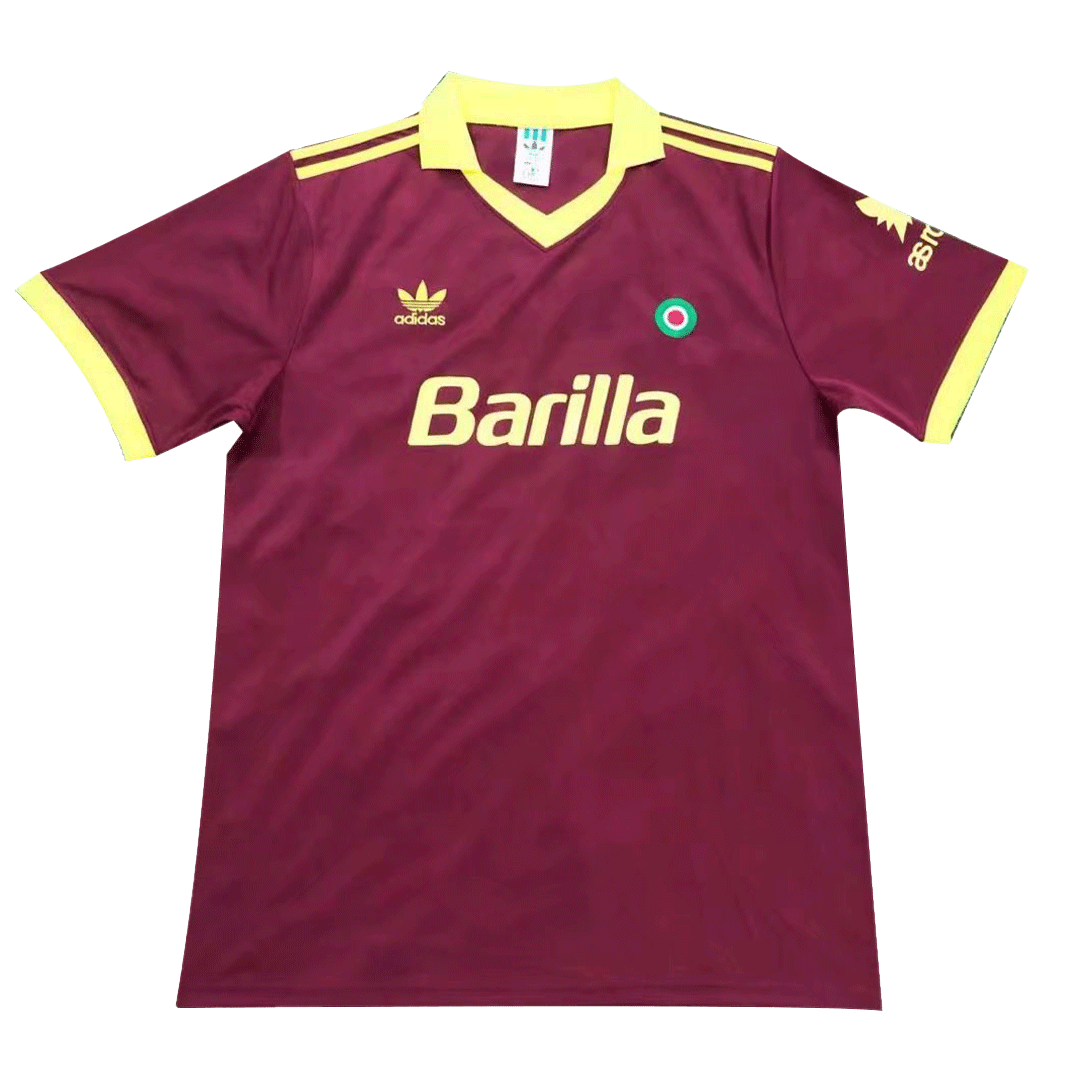 Men's 1991/92 Roma Home Soccer Jersey Shirt Adidas | Pro