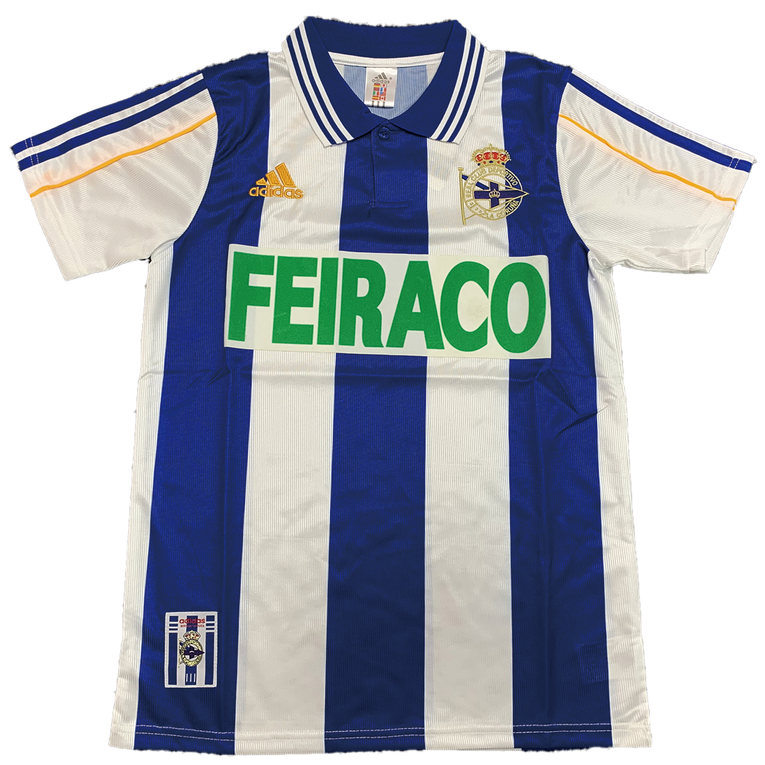 Herencia vender lanzadera Men's Retro 1999/00 Deportivo La Coruña Home Soccer Jersey Shirt Adidas |  Pro Jersey Shop
