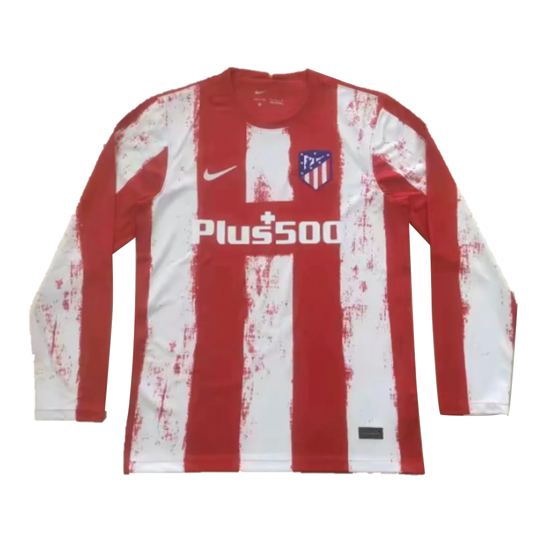 Frastøde Quilt sejle Men's Replica Atletico Madrid Home Long Sleeves Soccer Jersey Shirt 2021/22  Nike | Pro Jersey Shop