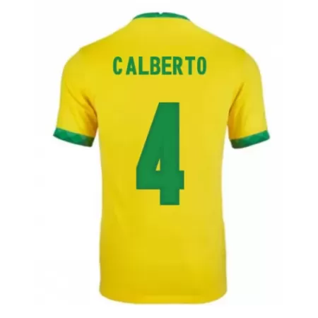 Men's CALBERTO #4 Brazil Home Soccer Jersey Shirt 2021 - Fan Version - Pro Jersey Shop