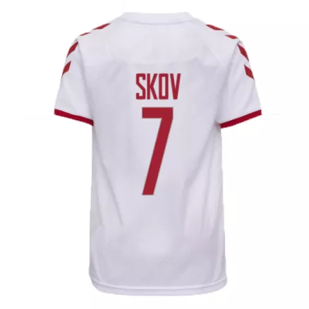 Men's SKOV #7 Denmark Away Soccer Jersey Shirt 2021 - Fan Version - Pro Jersey Shop