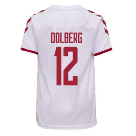 Men's DOLBERG #12 Denmark Away Soccer Jersey Shirt 2021 - Fan Version - Pro Jersey Shop