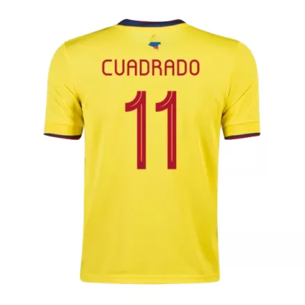 Men's CUADRADO #11 Colombia Home Soccer Jersey Shirt 2021 - Fan Version - Pro Jersey Shop