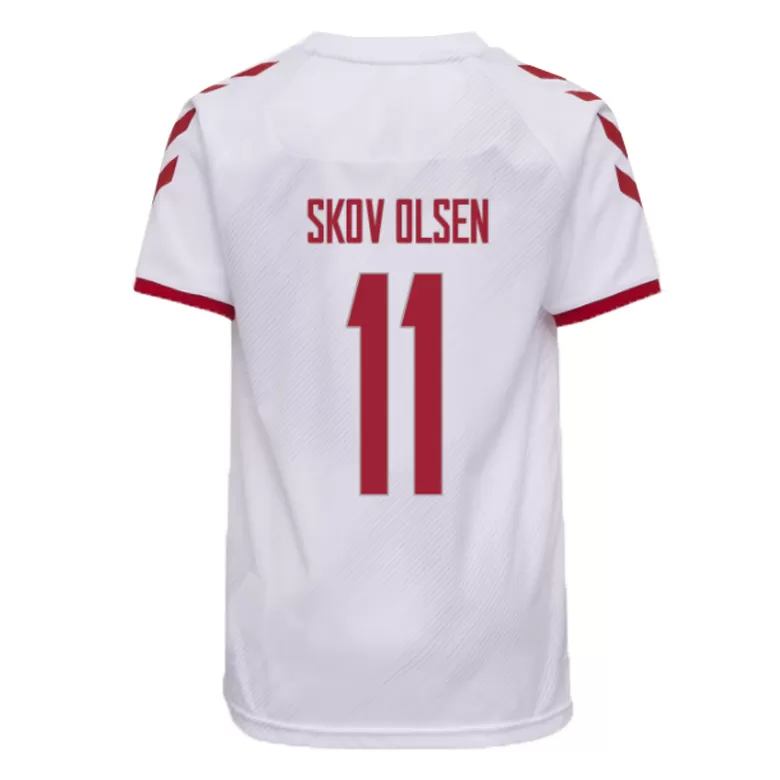 Men's SKOV OLSEN #11 Denmark Away Soccer Jersey Shirt 2021 - Fan Version - Pro Jersey Shop