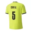 Men's COUFAL #5 Czech Republic Away Soccer Jersey Shirt 2020 - Fan Version - Pro Jersey Shop