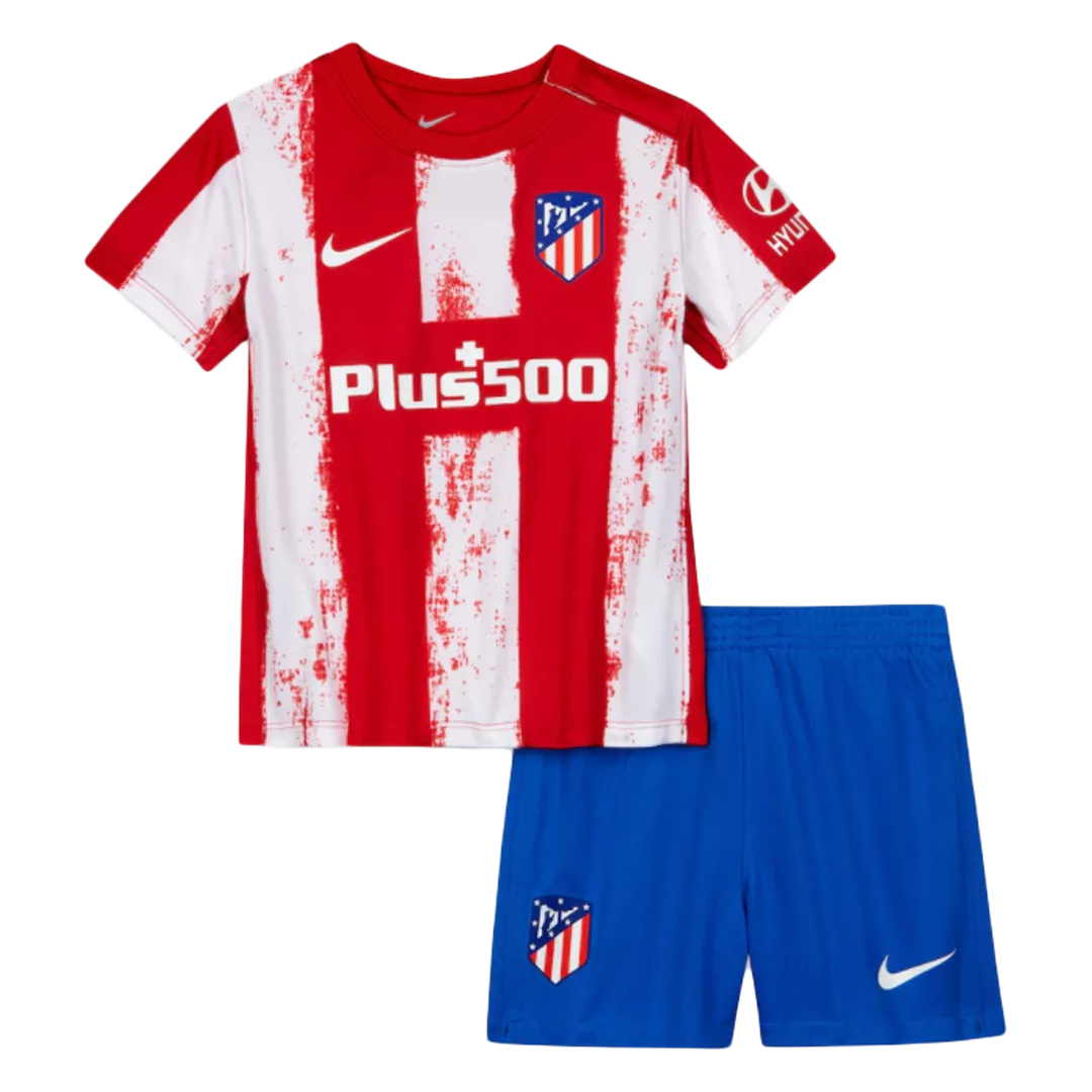 Kids Atletico Madrid Home Soccer Jersey Kit (Jersey+Shorts) 2021/22 Nike - Pro Jersey Shop