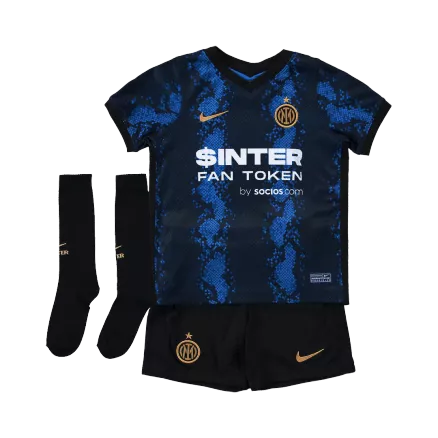 Kids Inter Milan Home Soccer Jersey Whole Kit (Jersey+Shorts+Socks) 2021/22 - Pro Jersey Shop