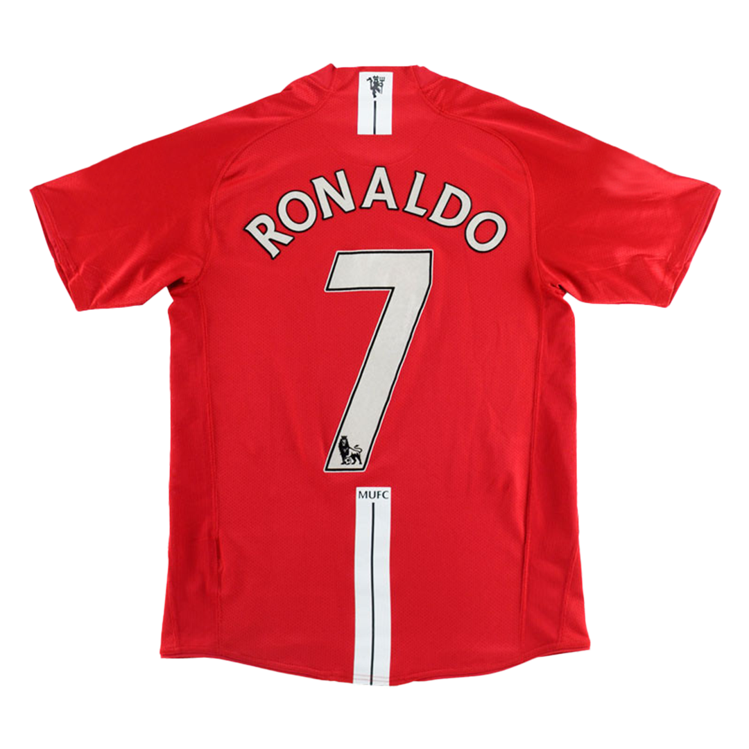 Men's Retro 2007/08 RONALDO #7 Manchester United Home Soccer Jersey ...