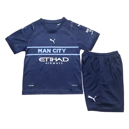 Kids Manchester City Third Away Soccer Jersey Kit (Jersey+Shorts) 2021/22 - Pro Jersey Shop