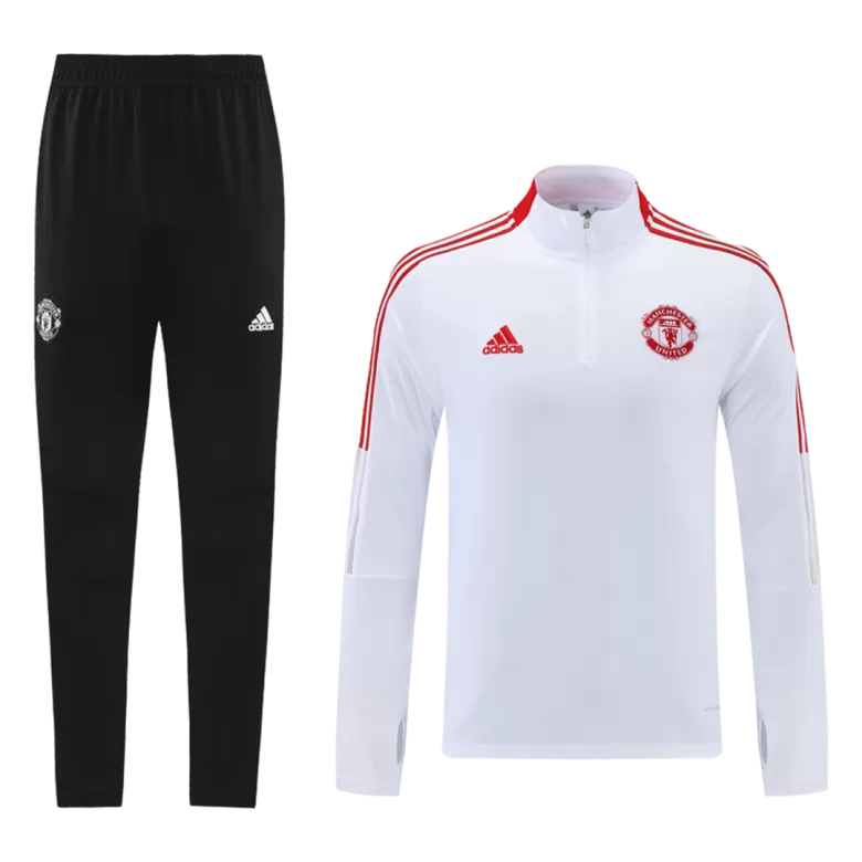 Men's Manchester United Zipper Tracksuit Sweat Shirt Kit (Top+Trousers) 2021/22 - Pro Jersey Shop