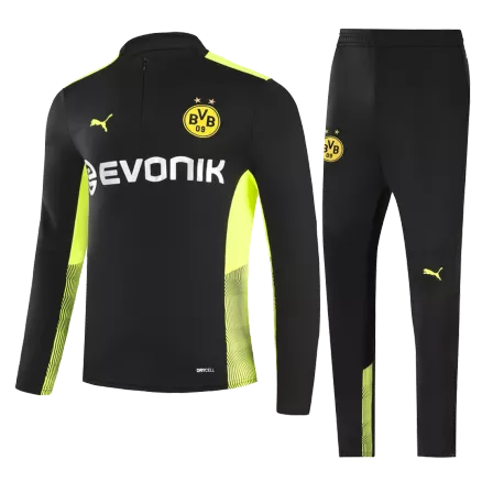 Men's Borussia Dortmund Zipper Tracksuit Sweat Shirt Kit (Top+Trousers) 2021/22 - Pro Jersey Shop