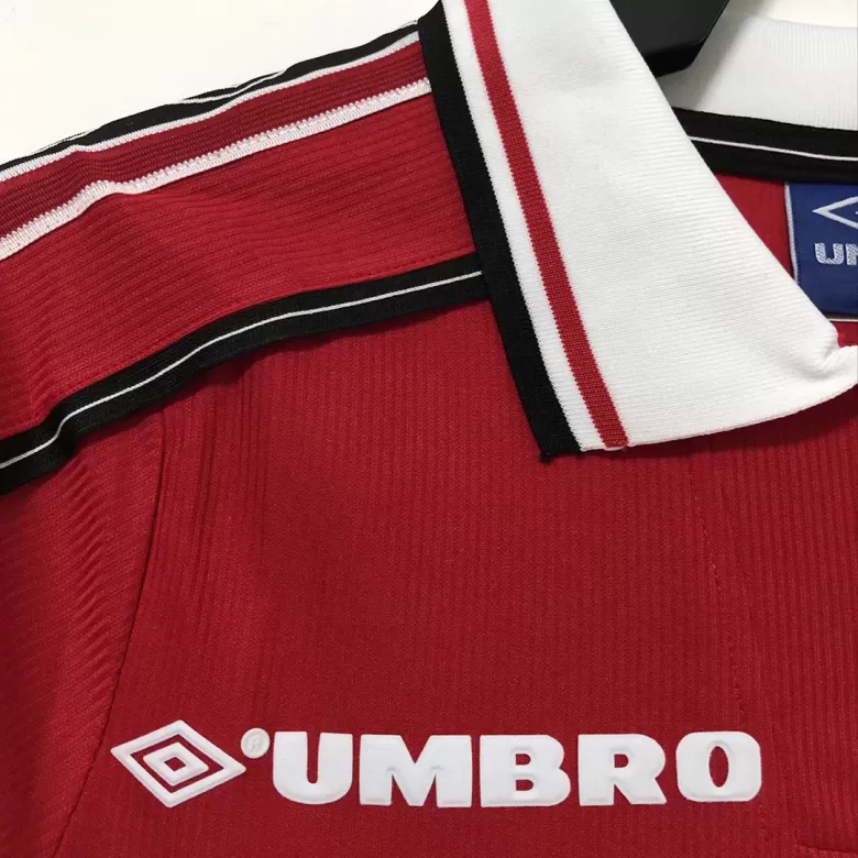 Men's Retro 1998 Manchester United Home Long Sleeves Soccer Jersey Shirt - Fan Version - Pro Jersey Shop