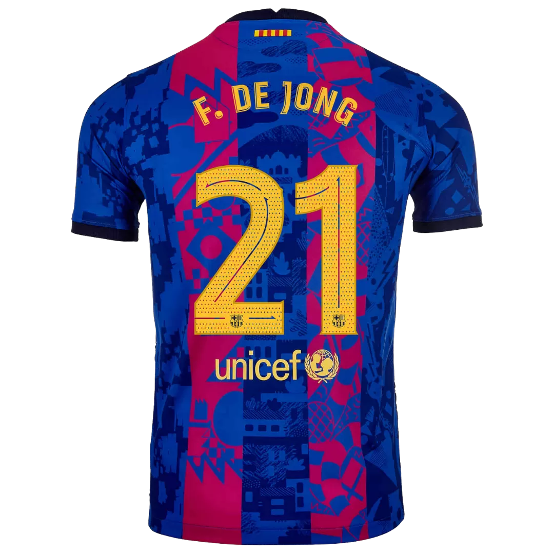 Replica Frenkie de Jong #21 Barcelona Soccer Jersey Shirt 2021/22 Nike | Pro Shop