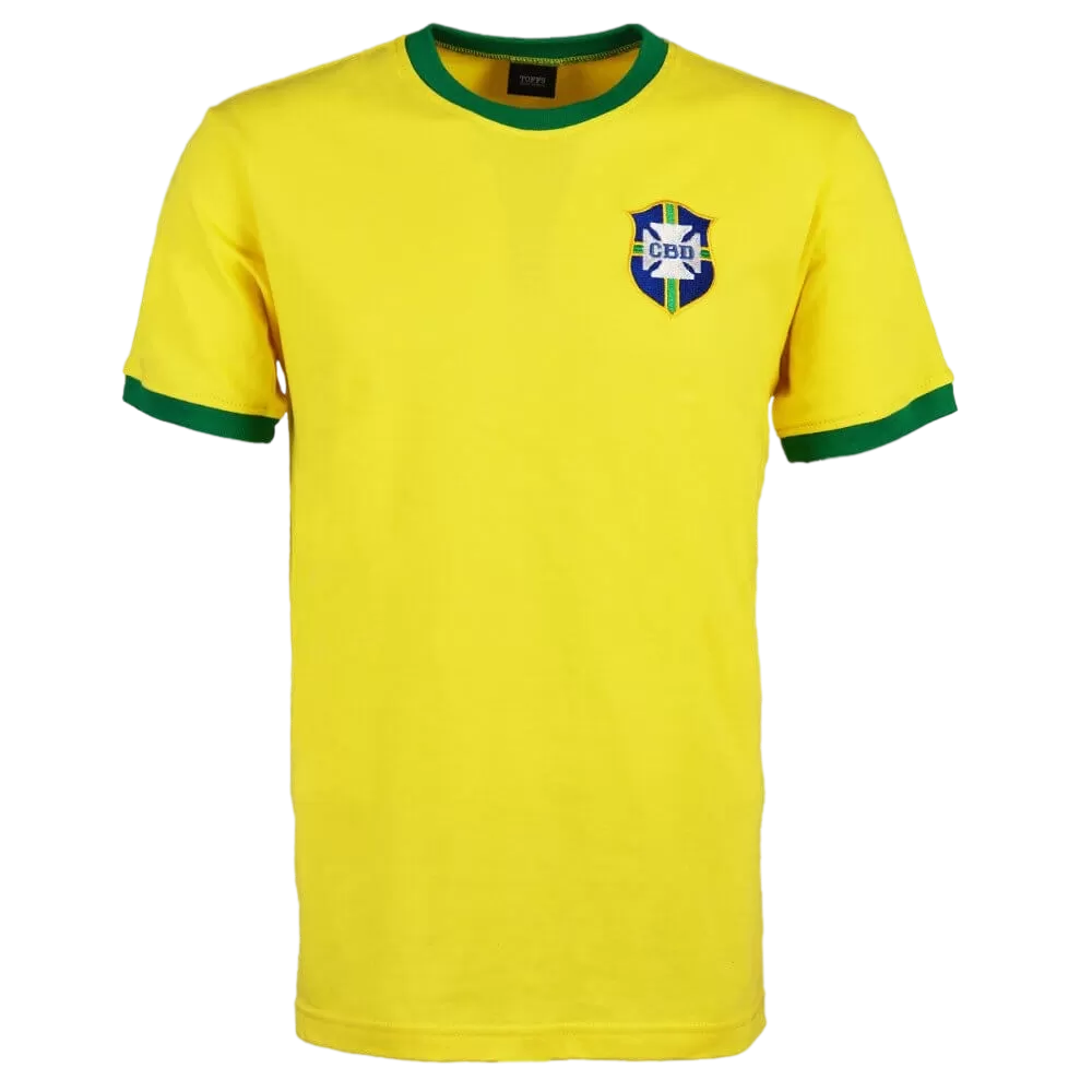 Roux Storing compleet Men's Retro 1970 Brazil Home Soccer Jersey Shirt | Pro Jersey Shop