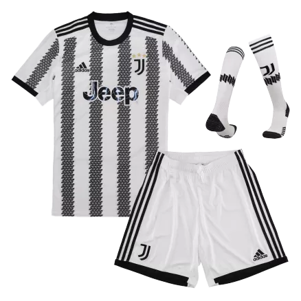 Kids Juventus Home Soccer Jersey Whole Kit (Jersey+Shorts+Socks) 2022/23 - Pro Jersey Shop