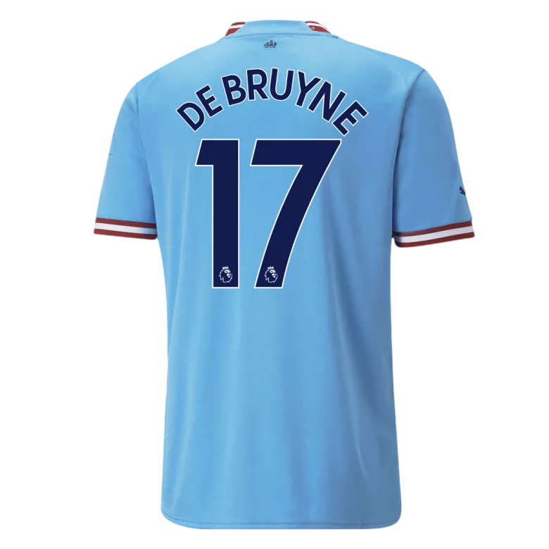 Men's DE BRUYNE #17 Manchester City Home Soccer Jersey Shirt 2022/23 - Fan Version - Pro Jersey Shop