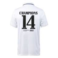 Men's Replica CHAMPIONS #14 Real Madrid Home Soccer Jersey Shirt 2022/23 Adidas - Pro Jersey Shop