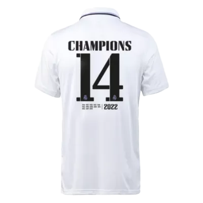 Men's CHAMPIONS #14 Real Madrid Home Soccer Jersey Shirt 2022/23 - Fan Version - Pro Jersey Shop