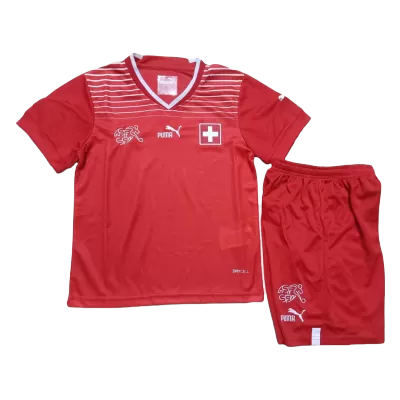 Kids Switzerland Home Soccer Jersey Kit (Jersey+Shorts) 2022 - World Cup 2022 - Pro Jersey Shop