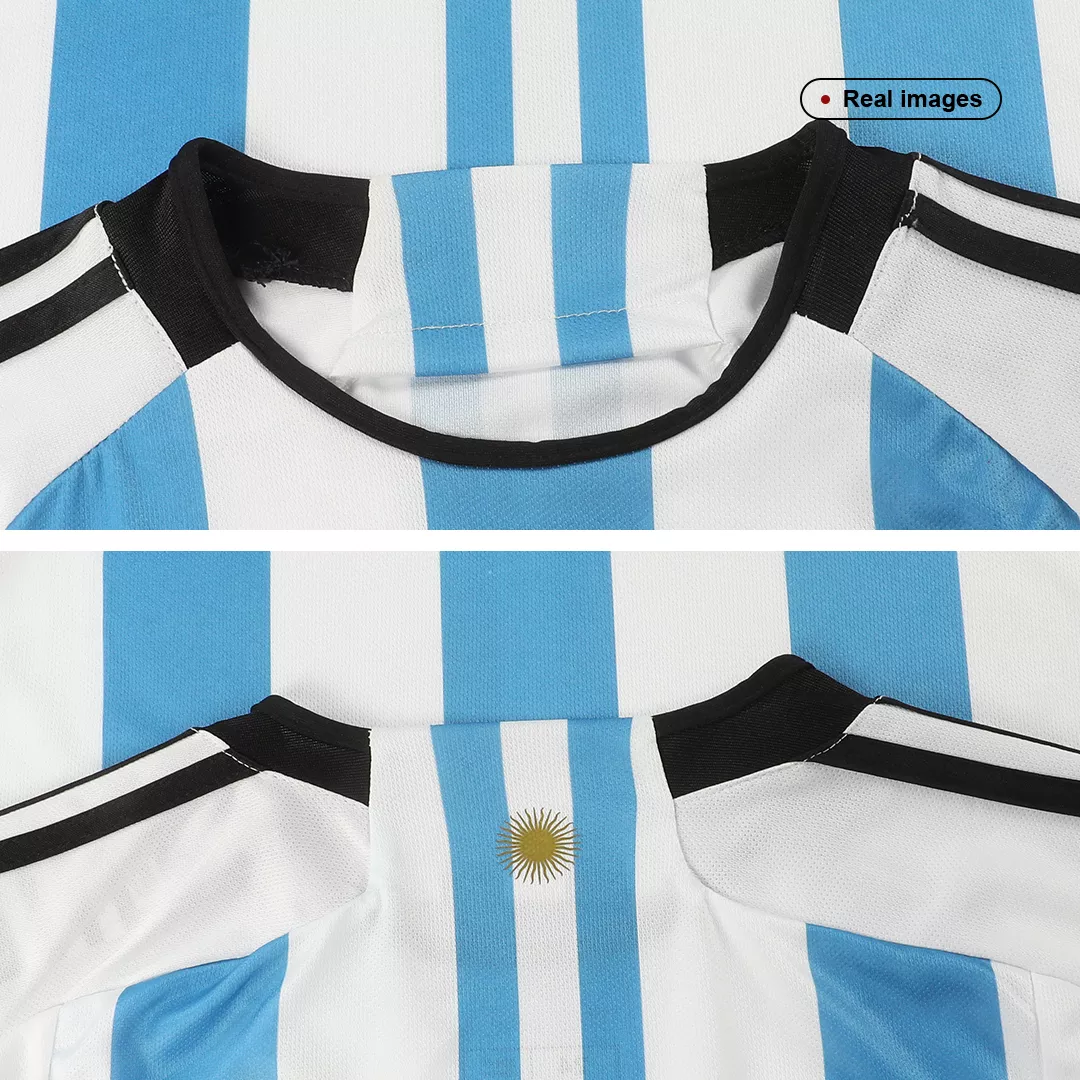 Kids Argentina 3 Stars Home Soccer Jersey Whole Kit (Jersey+Shorts+Socks) 2022 Adidas - Pro Jersey Shop