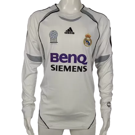 Men's Retro 2006/07 Real Madrid Home Long Sleeves Soccer Jersey Shirt - Fan Version - Pro Jersey Shop