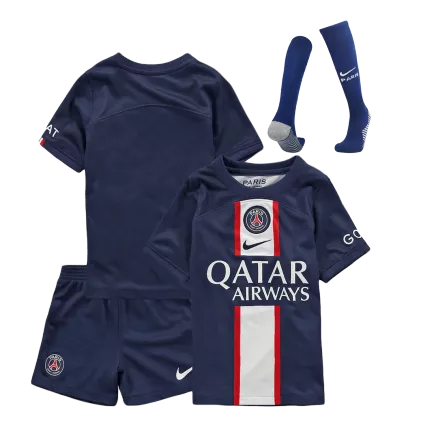 Kids PSG Home Soccer Jersey Whole Kit (Jersey+Shorts+Socks) 2022/23 - Pro Jersey Shop