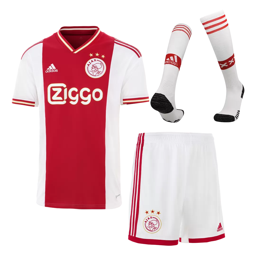Accommodatie Veroorloven pijn Men's Replica Ajax Home Soccer Jersey Whole Kit (Jersey+Shorts+Socks)  2022/23 Adidas | Pro Jersey Shop