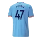 Men's FODEN #47 Manchester City Home Soccer Jersey Shirt 2022/23 - Fan Version - Pro Jersey Shop
