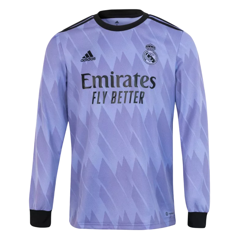 Men's VALVERDE #15 Real Madrid Away Soccer Long Sleeves Jersey Shirt 2022/23 - Pro Jersey Shop
