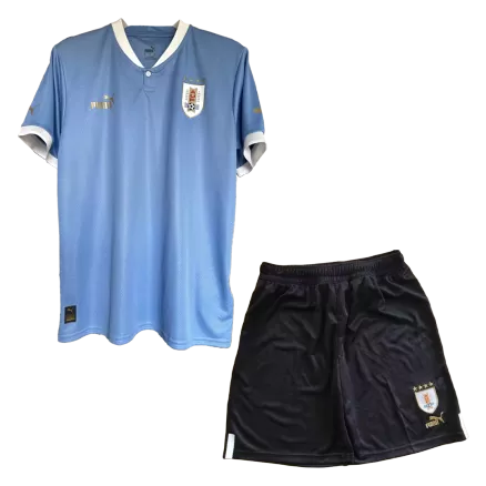 Men's Uruguay Home Soccer Jersey Kit (Jersey+Shorts) 2022 - World Cup 2022 - Fan Version - Pro Jersey Shop