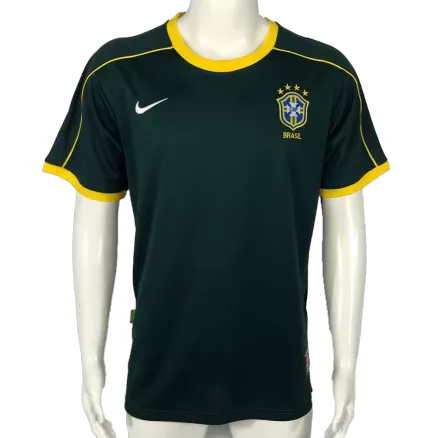 Men's Replica Brazil Goalkeeper Soccer Jersey Shirt 1998 - Pro Jersey Shop